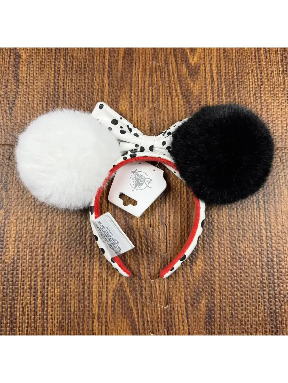 Disney Parks 2024 Cruella de Ville Minnie Ears Headband 101 Dalmatians Authentic